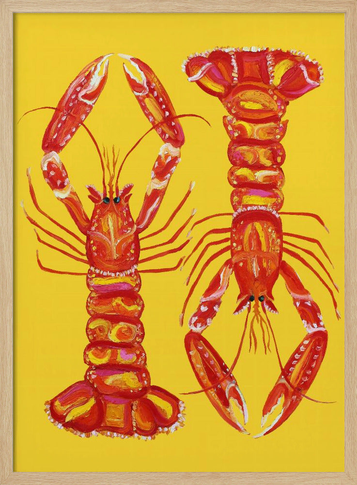 Langoustines On Yellow | Poster