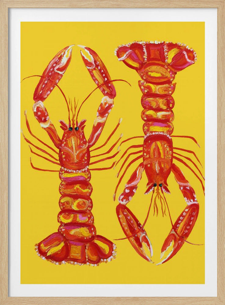 Langoustines On Yellow | Poster