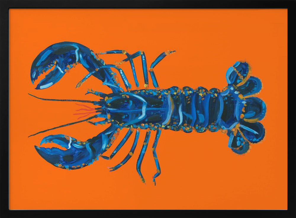 Lobster On Orange | Poster
