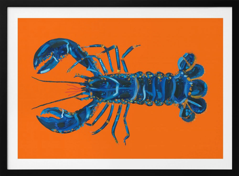Lobster On Orange | Poster