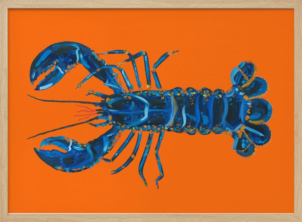 Lobster On Orange | Poster
