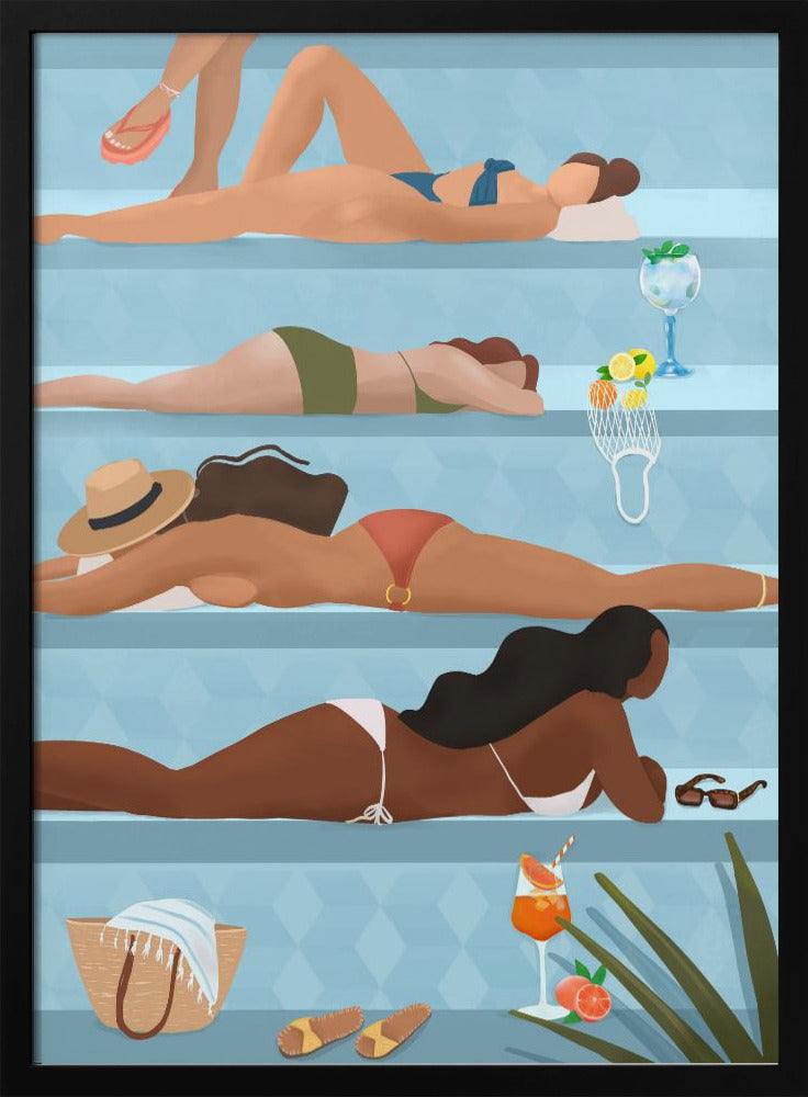 Ladies by the pool | Poster