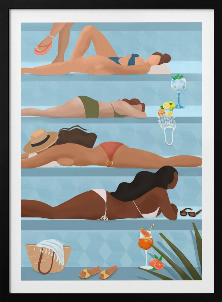 Ladies by the pool | Poster