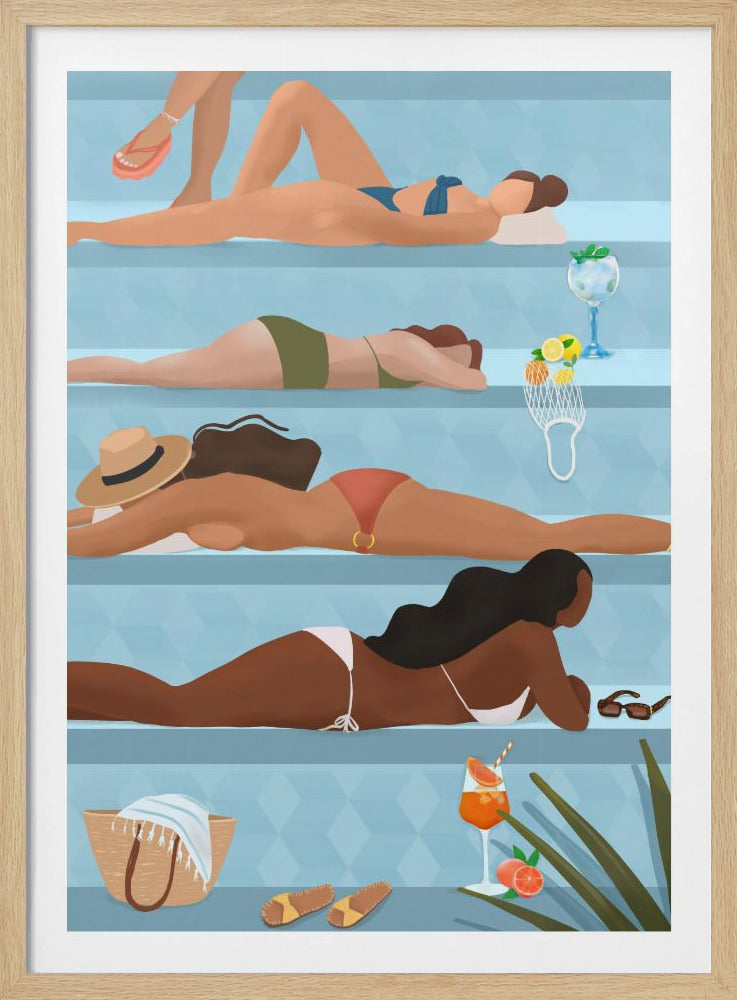 Ladies by the pool | Poster