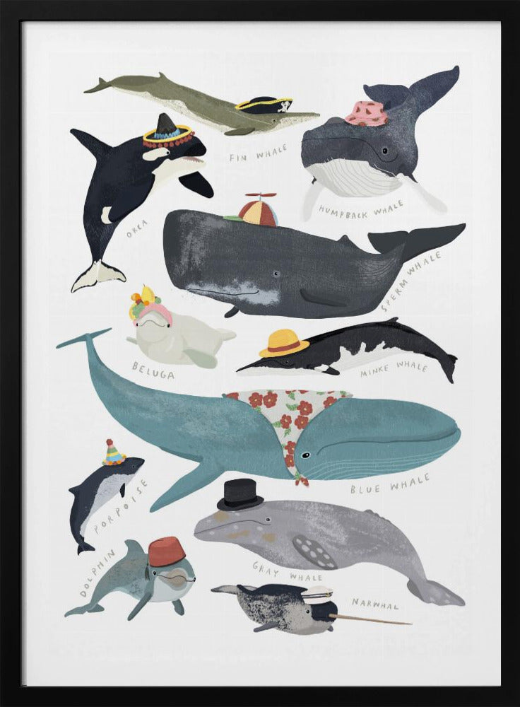 Whales In Hats | Poster