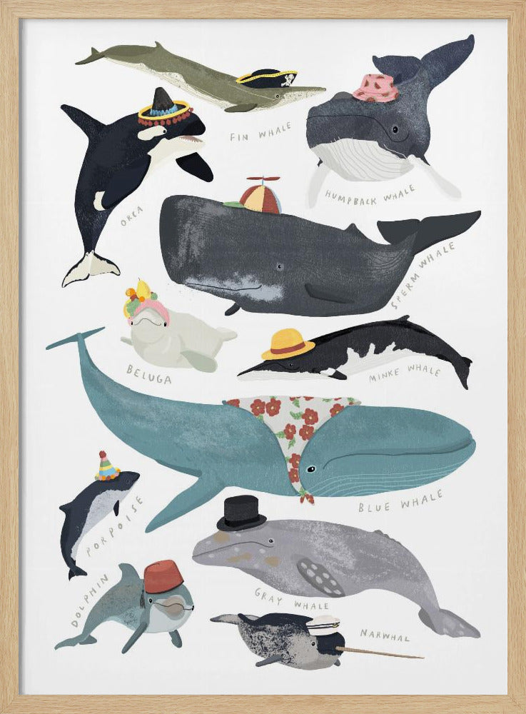 Whales In Hats | Poster