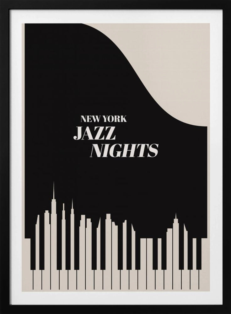 Jazz Nights Nyc   Black | Poster