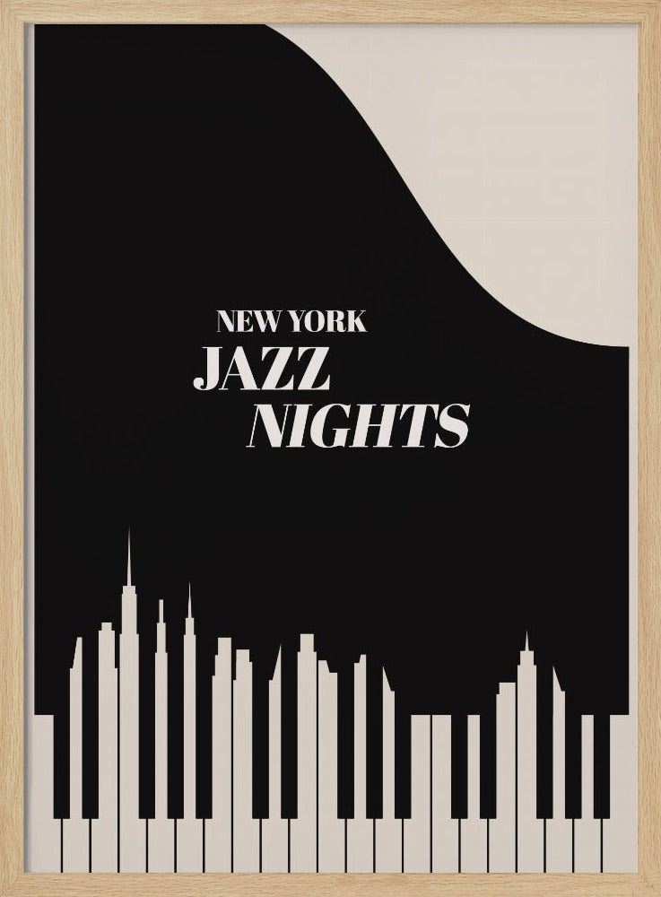 Jazz Nights Nyc   Black | Poster