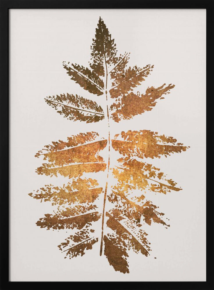Oak Leaf Print   Gold | Poster