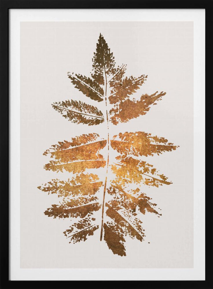 Oak Leaf Print   Gold | Poster