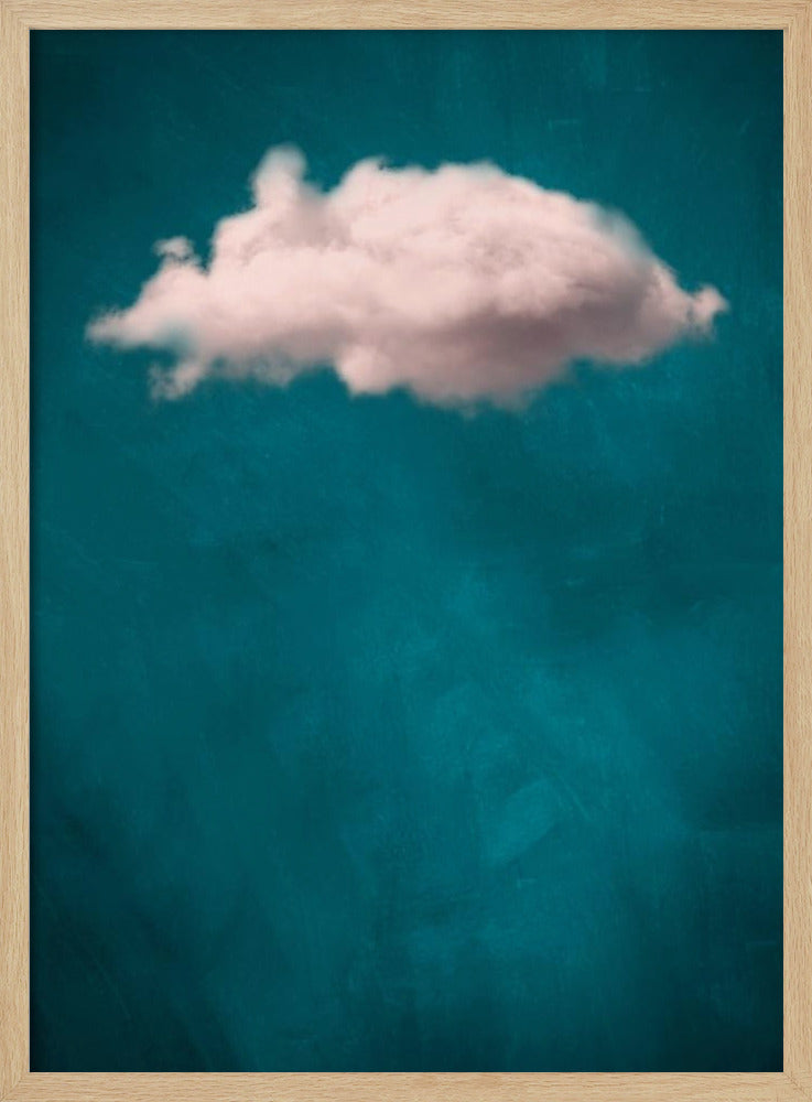 Teal / Blush Cloud No 1 | Poster