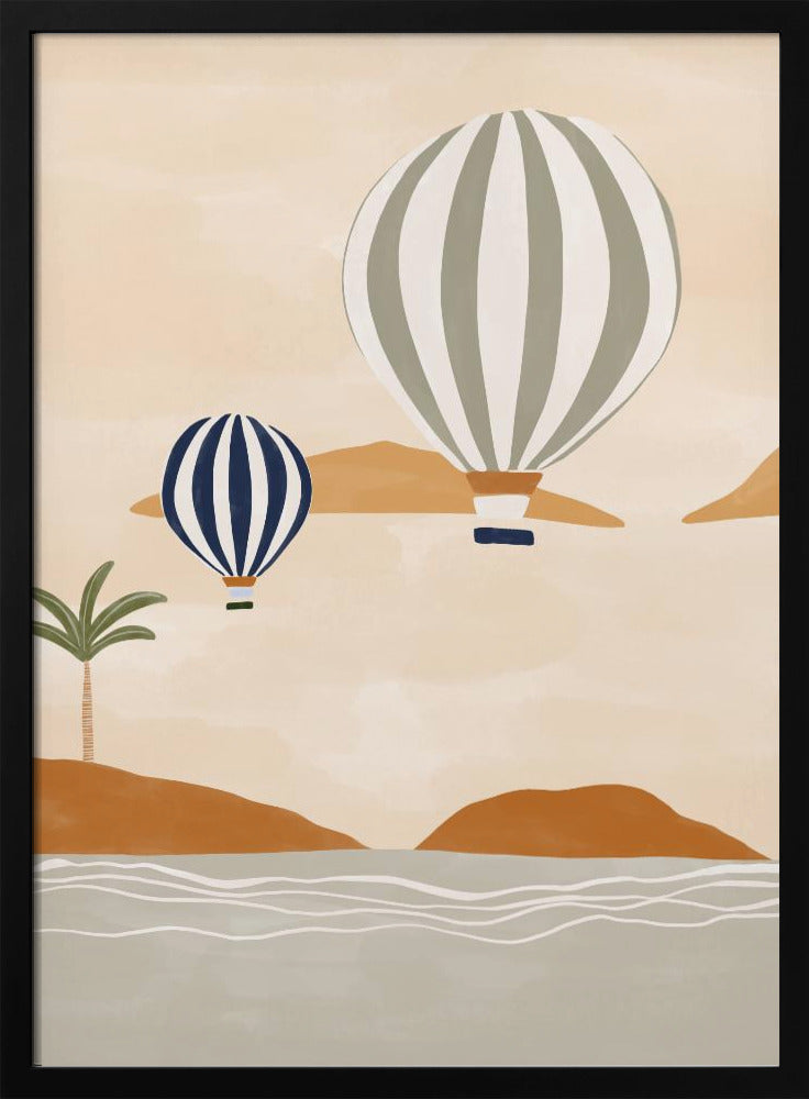 Airballoons In Dessert | Poster
