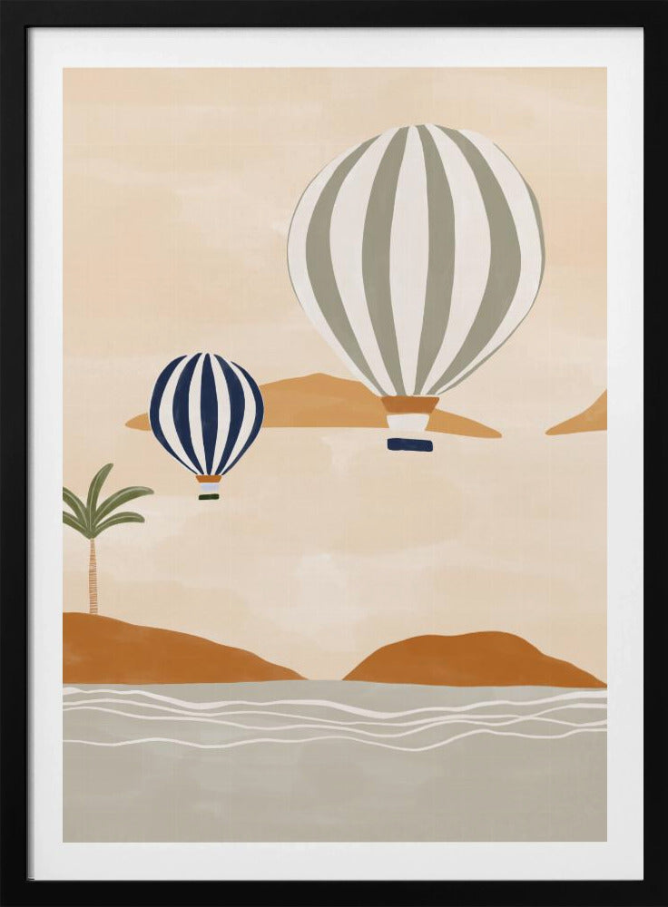 Airballoons In Dessert | Poster