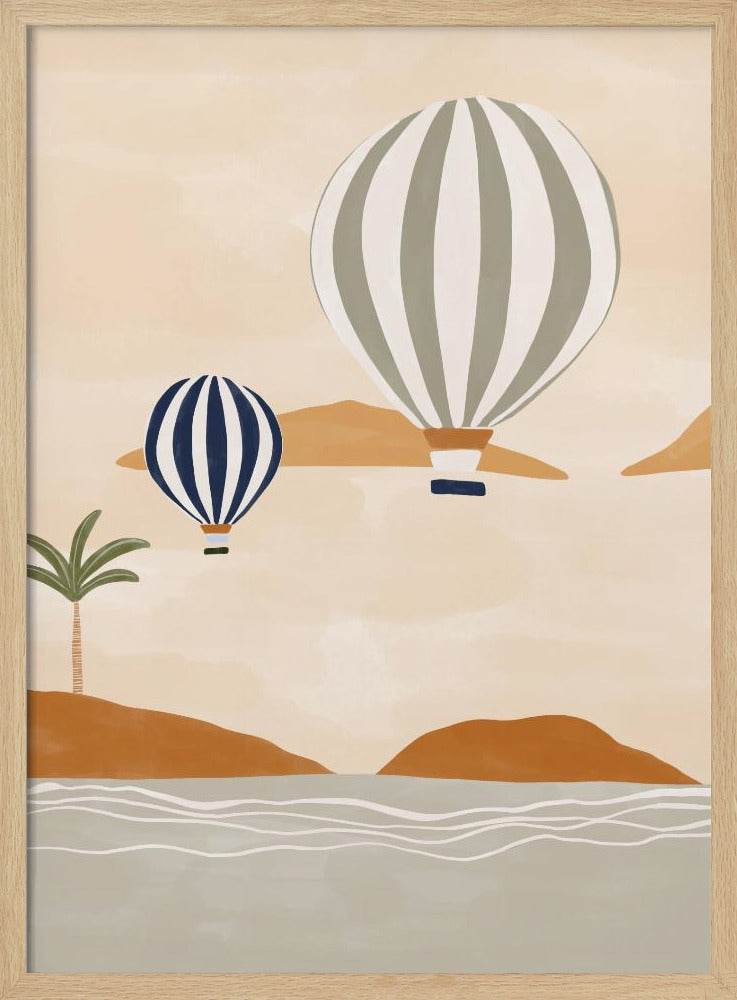 Airballoons In Dessert | Poster