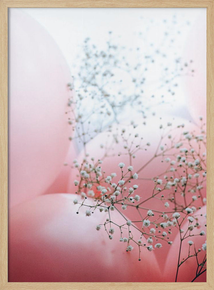 Delicate Balloons with Flower | Poster