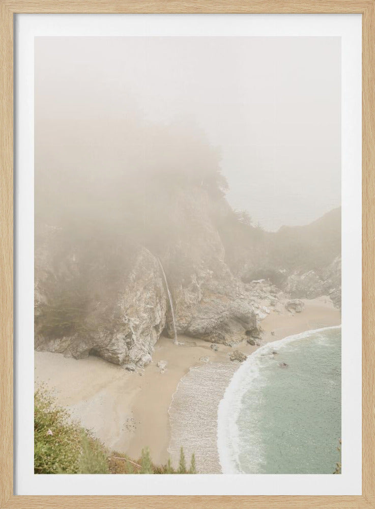 Misty Coastal Haven | Poster