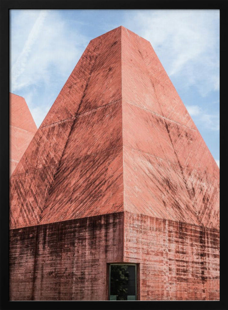 Crimson Geometric Tower | Poster