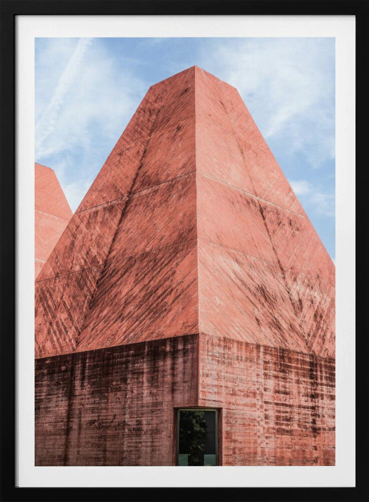 Crimson Geometric Tower | Poster