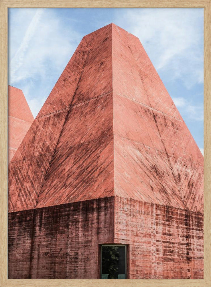 Crimson Geometric Tower | Poster