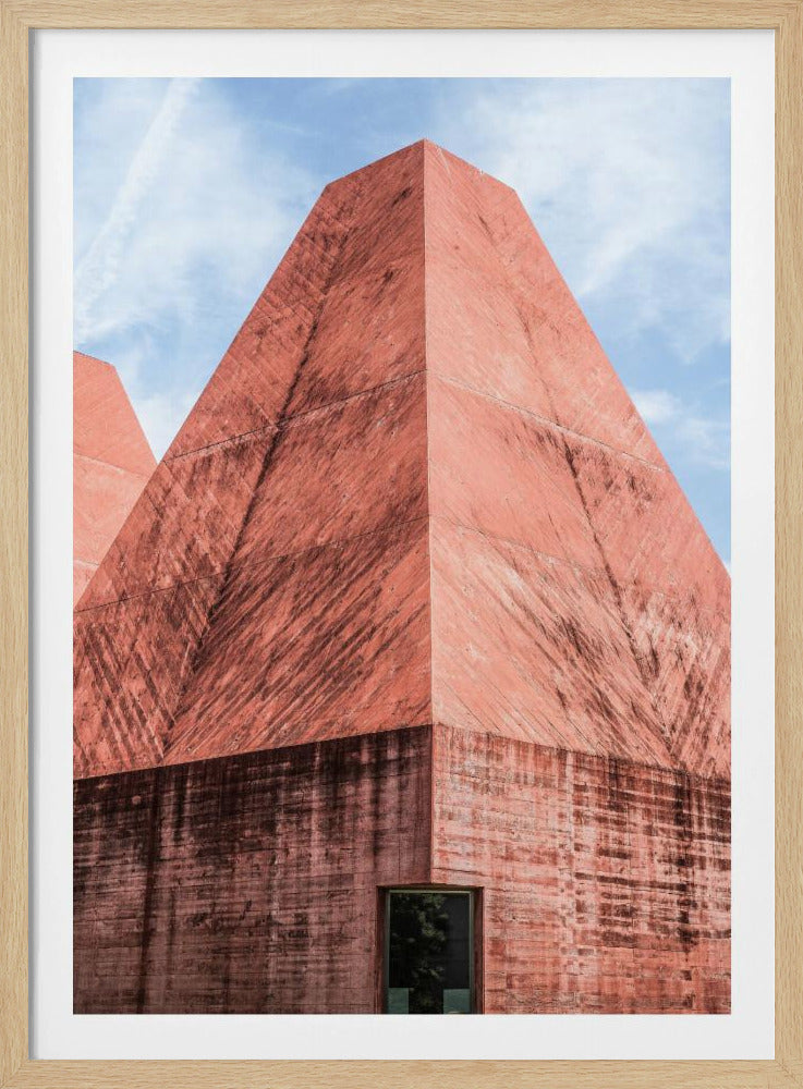 Crimson Geometric Tower | Poster