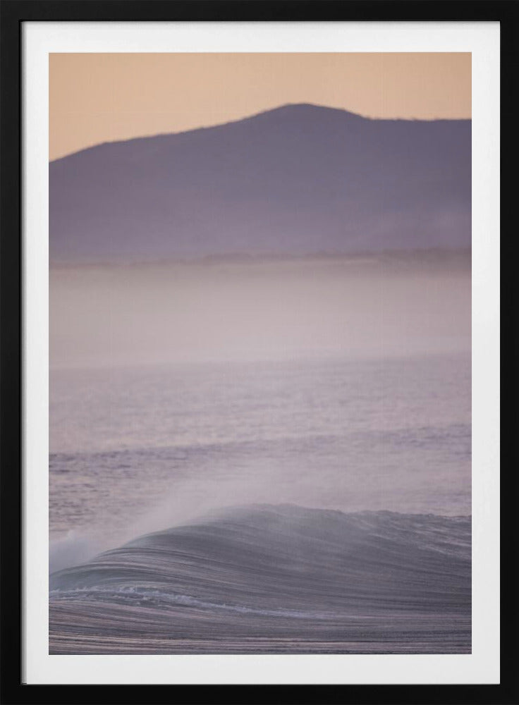 Wave Against A Misty Sunrise | Poster