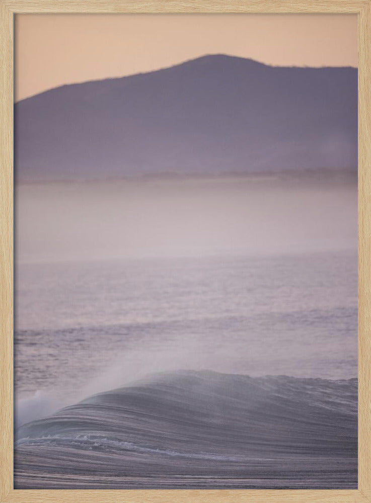 Wave Against A Misty Sunrise | Poster