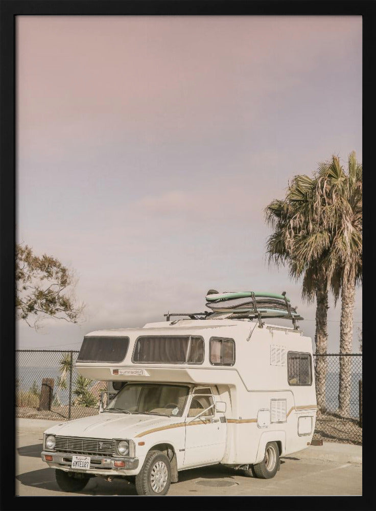 Vintage Camper Parked | Poster