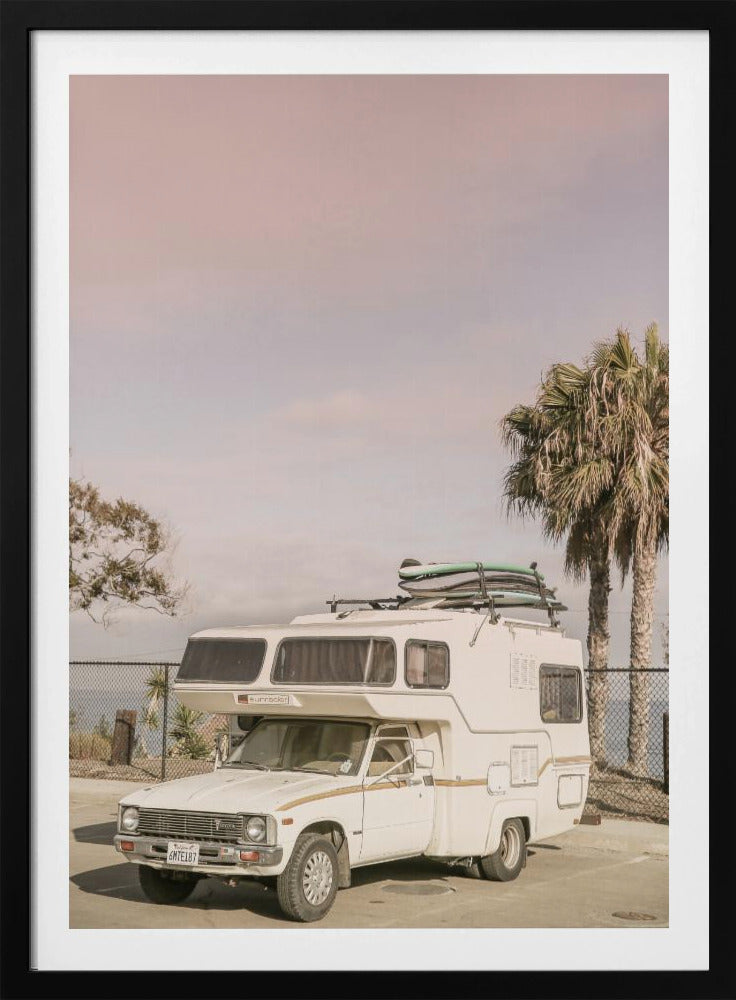 Vintage Camper Parked | Poster