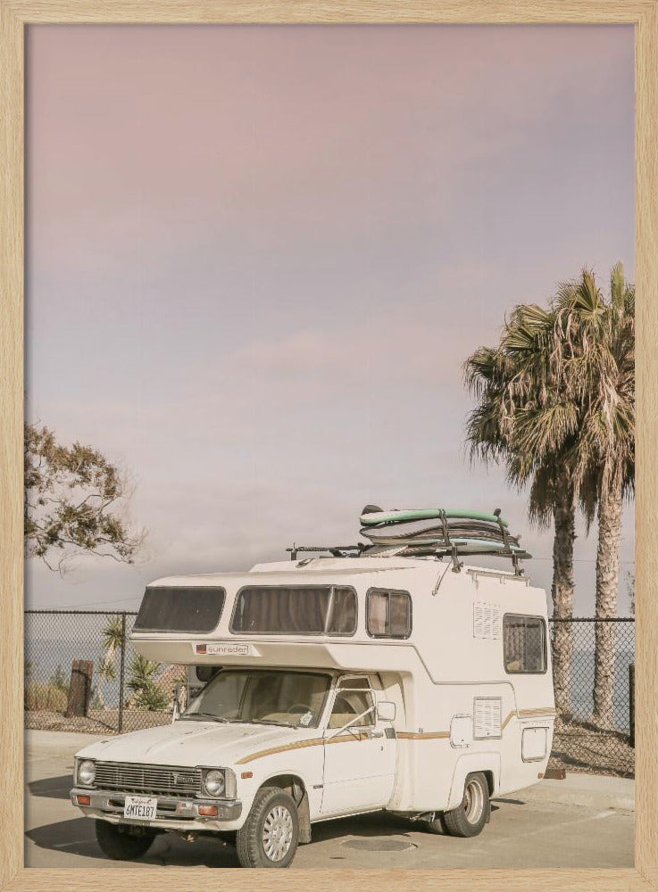 Vintage Camper Parked | Poster