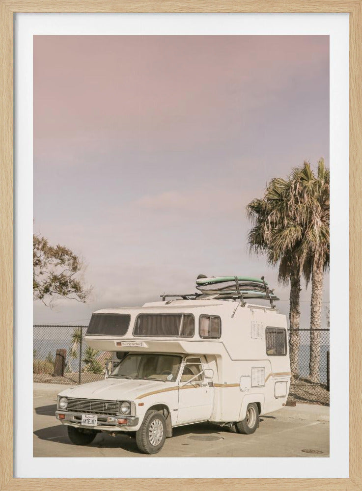 Vintage Camper Parked | Poster