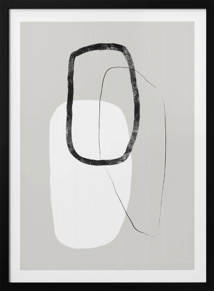 Simple Black and White Geometric Shapes | Poster