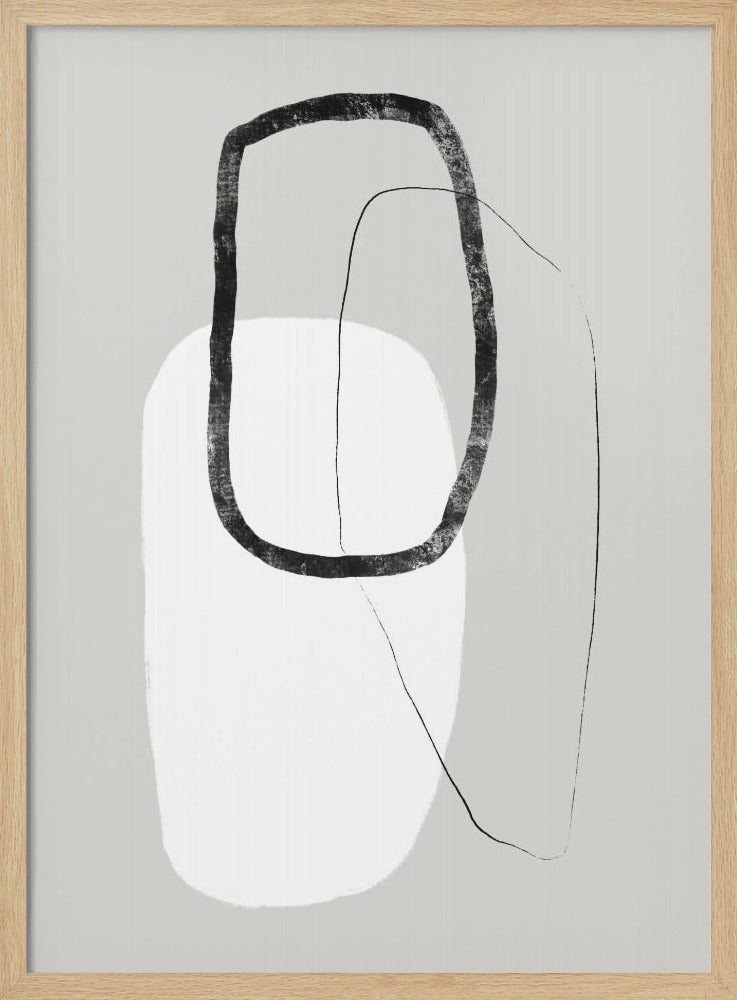 Simple Black and White Geometric Shapes | Poster
