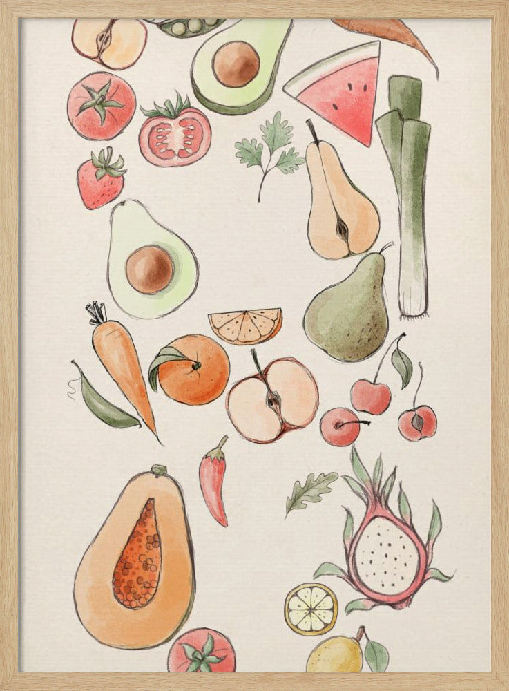Tropical Vegetable illustration | Poster