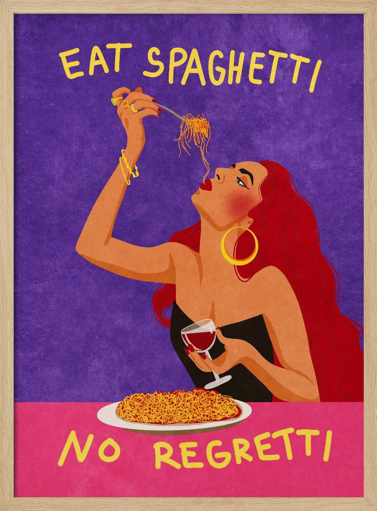 Eat spaghetti no regretti | Poster