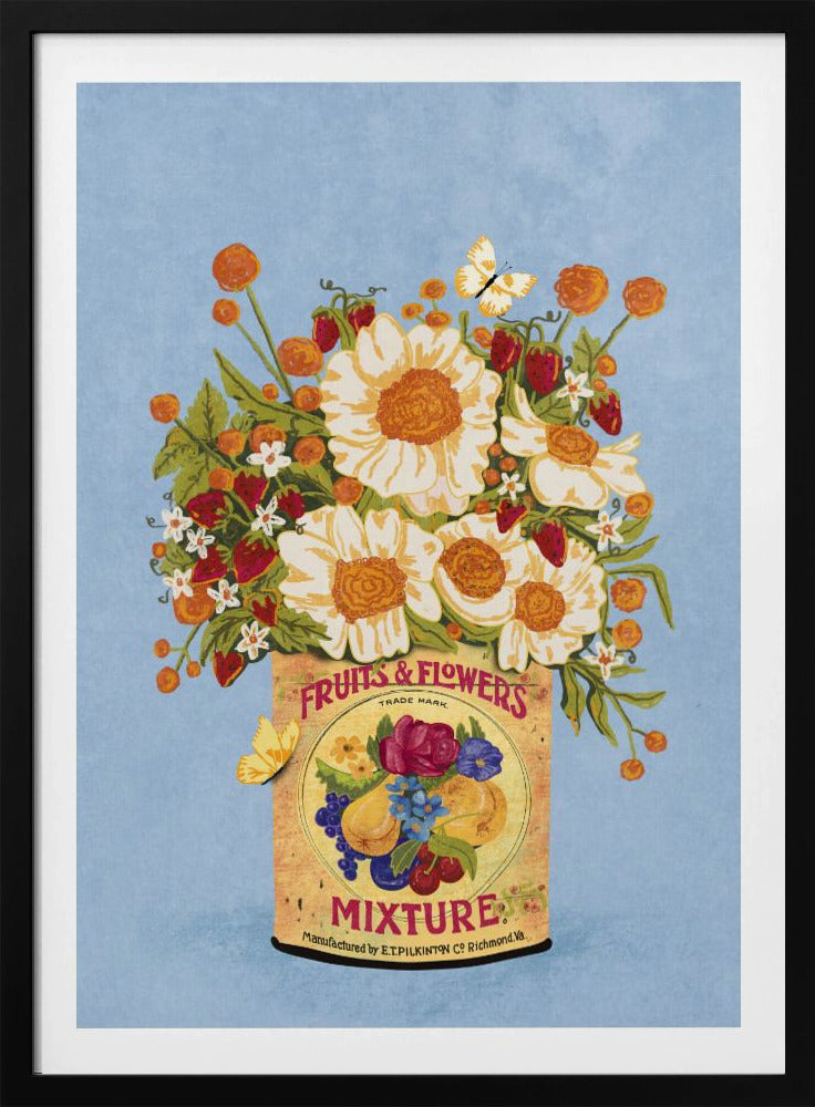 Flowers In a Vintage Tea Can | Poster