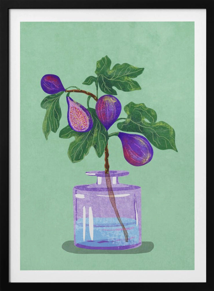 Figs Branch In Vase | Poster
