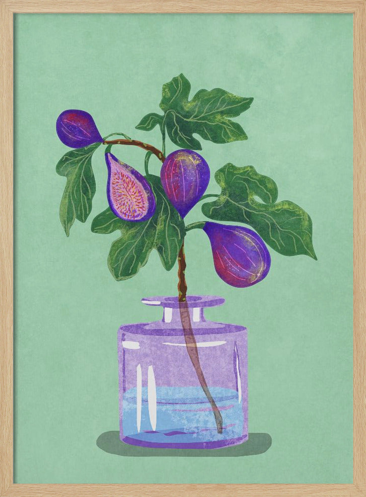 Figs Branch In Vase | Poster