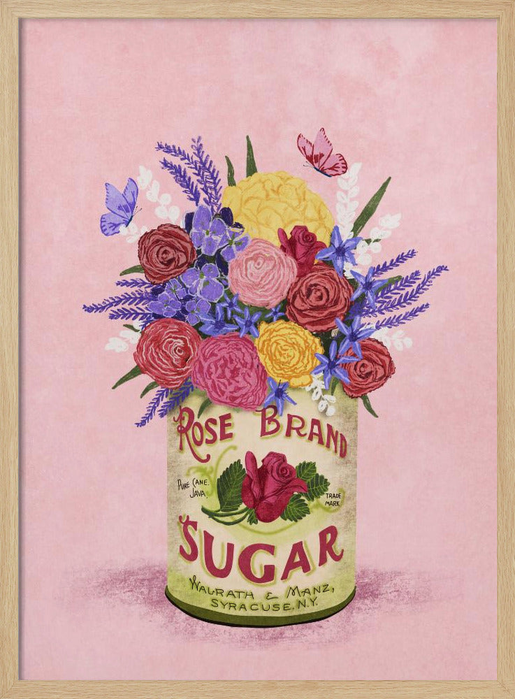 Flowers In a vintage Can | Poster