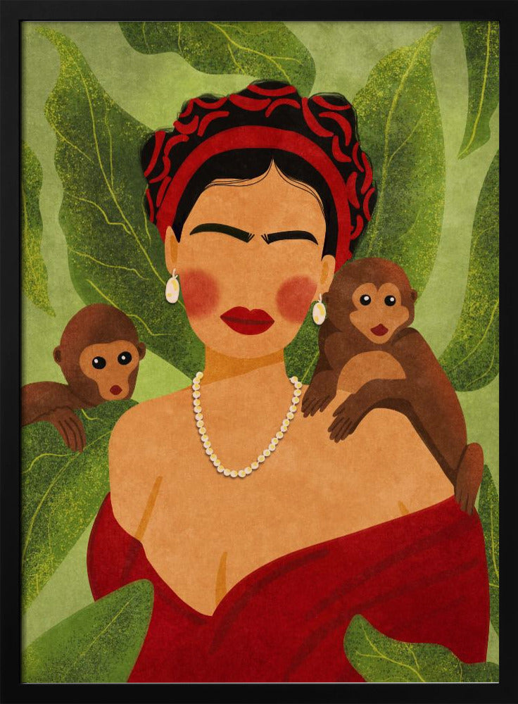 Frida and Monkeys | Poster