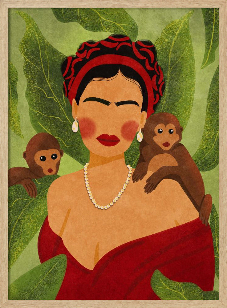 Frida and Monkeys | Poster