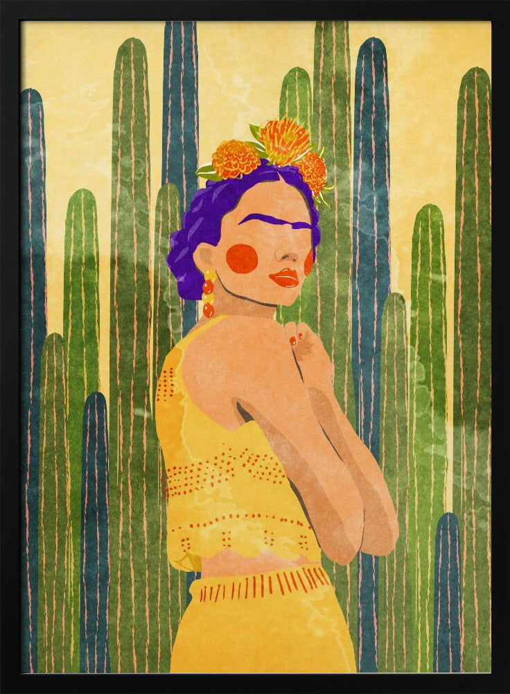 Frida and cacti | Poster