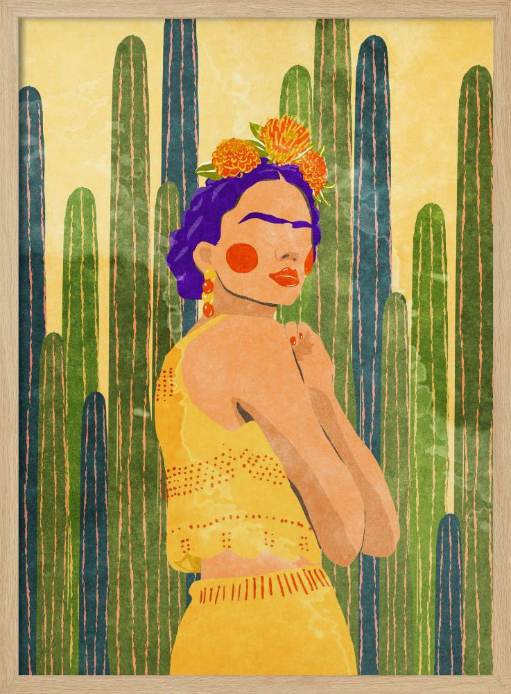 Frida and cacti | Poster