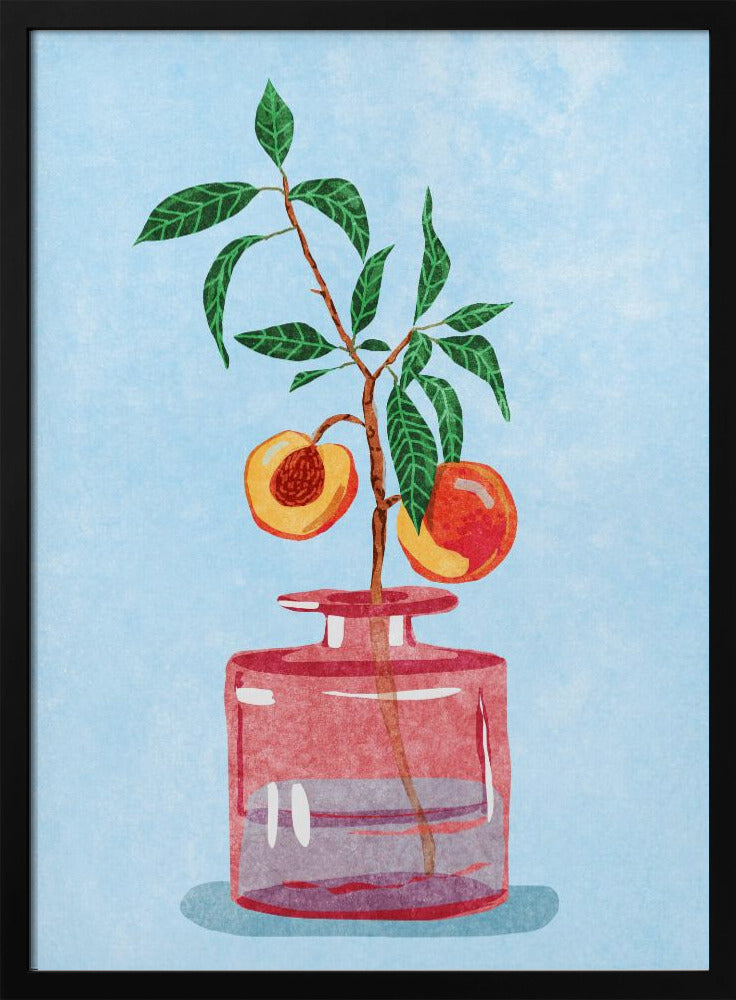 Peach Tree in Vase | Poster