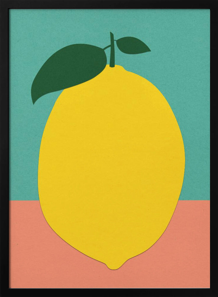 Lemon With Two Leaves | Poster