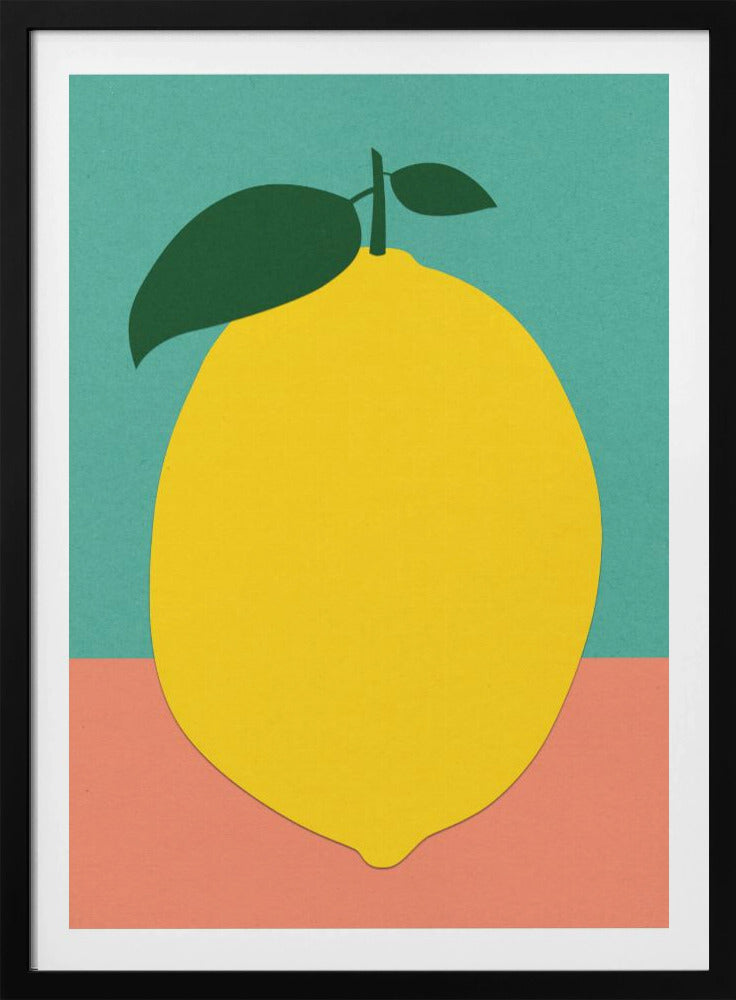 Lemon With Two Leaves | Poster