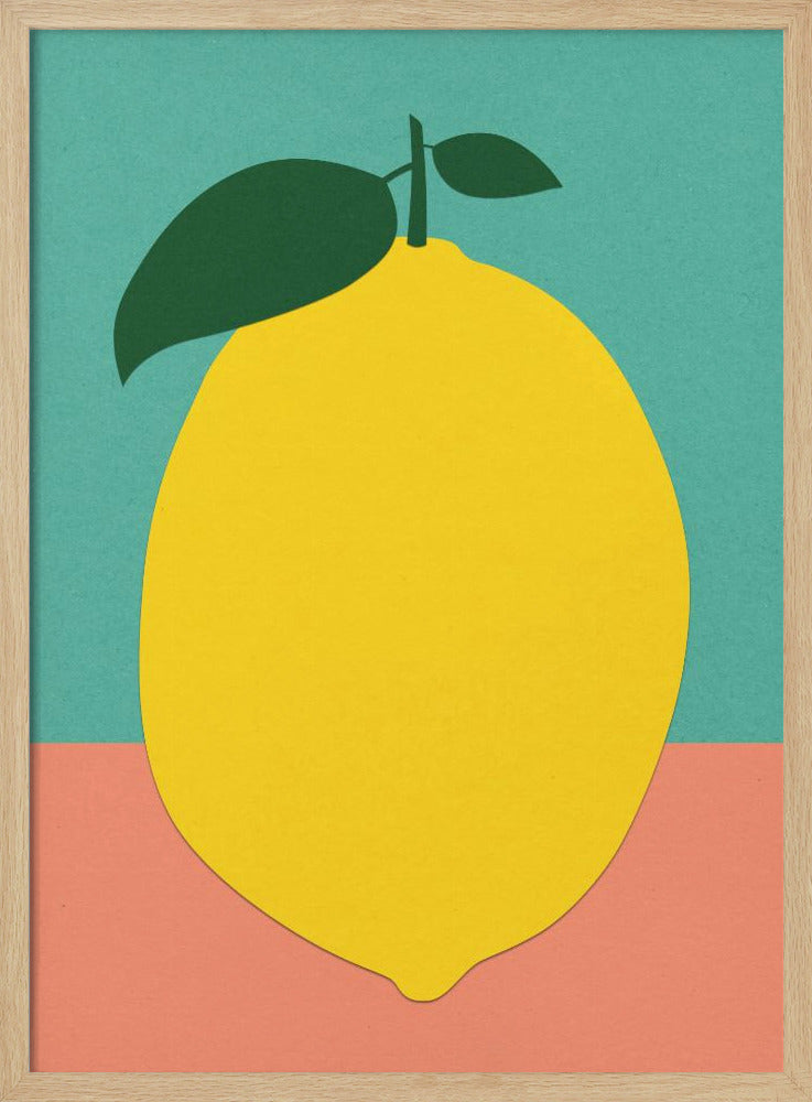 Lemon With Two Leaves | Poster