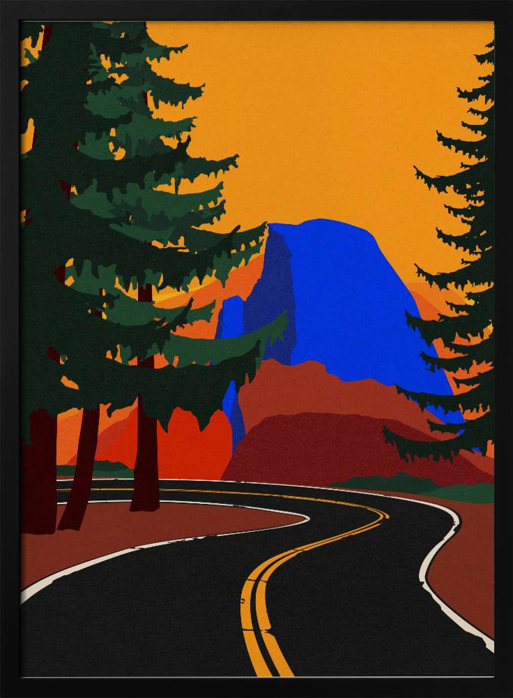 Clacier Road With Half Dome | Poster