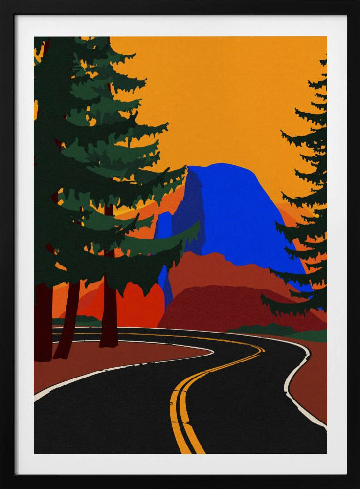Clacier Road With Half Dome | Poster