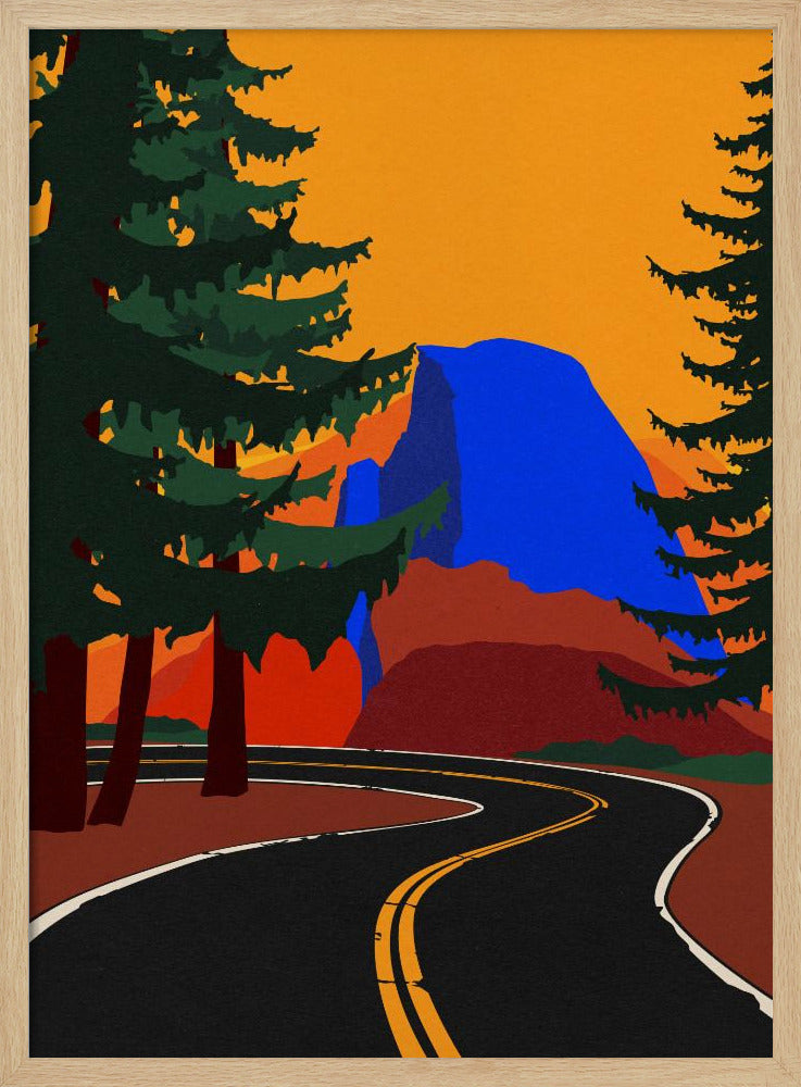 Clacier Road With Half Dome | Poster