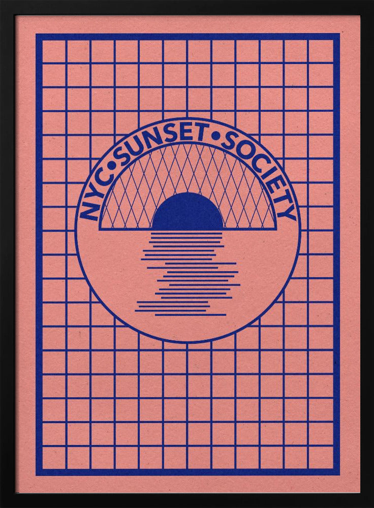 Nyc Sunset Society Blue | Poster
